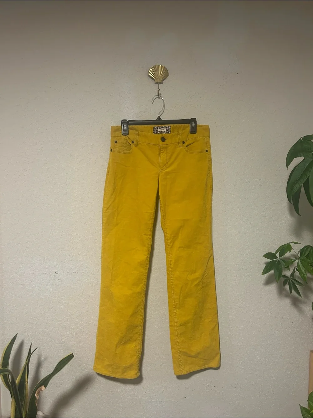 J. Crew Women’s Mustard Corduroy Pant Booth-cut 4R Fall Retro